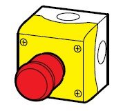 Surface assy, E-Stop, lock-off