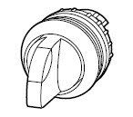 Selector sw, 3-pos, green lens