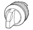 Selector sw, 3-pos, white lens