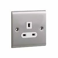 13A 1G SOCKET - STAINLESS STEEL