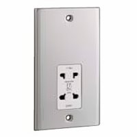 SHAVER SOCKET 230V / 110V AC - STAINLESS STEEL