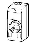 Enclosure, red/yel handle, IP55