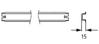 DIN rail, 15mm, CI43-48