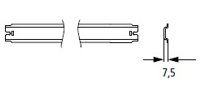 DIN rail, 7.5mm, CI23/43 (vert)