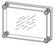 Enclosure cover, transparent
