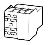 Aux.contact module, 2-poles, front