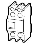 Aux.contact module, 2-poles, front