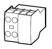 Aux.contact module, 2-poles, front