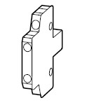 Auxiliary 1N/O 1N/C, side mtg