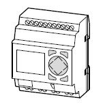 EASY, 24V DC, 8 in 4 relay, LCD