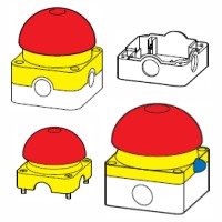 FAK enclosure top grey/yellow