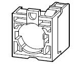 Contact+adaptor, 1N/O, flush mtg