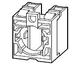 Contact+adaptor, 1N/O+1N/C flush