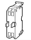 Contact block, 1N/C, base mtg