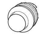 Actuator, push, green, raised