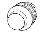 Actuator, push, blue, raised