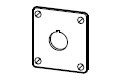 Flush plate, 1-way, aluminium
