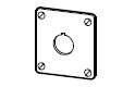 Flush plate, 1-way, aluminium