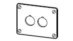 Flush plate, 2-way, aluminium