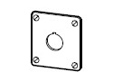 Flush plate, 1-way, RAL1004