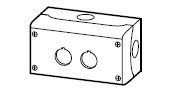 Enclosure, 2-way, grey RAL7035