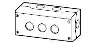 Enclosure, 3-way, grey RAL7035