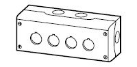Enclosure, 4-way, grey RAL7035
