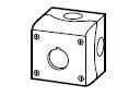 Enclosure, 1-way, yellow RAL1004