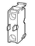 Contact block, 1N/O, base mtg