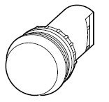 Indicator, flush, BA 9s, red