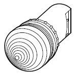 Indicator, conical, BA 9s, green