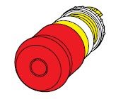 Actuator, E-Stop+lens, lock-off