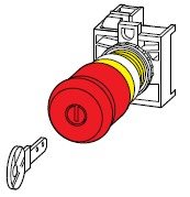 Complete assy, E-Stop, key reset