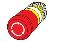 Actuator, E-Stop, lock-off, turn