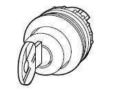 Key selector, 2-pos, '0-I'