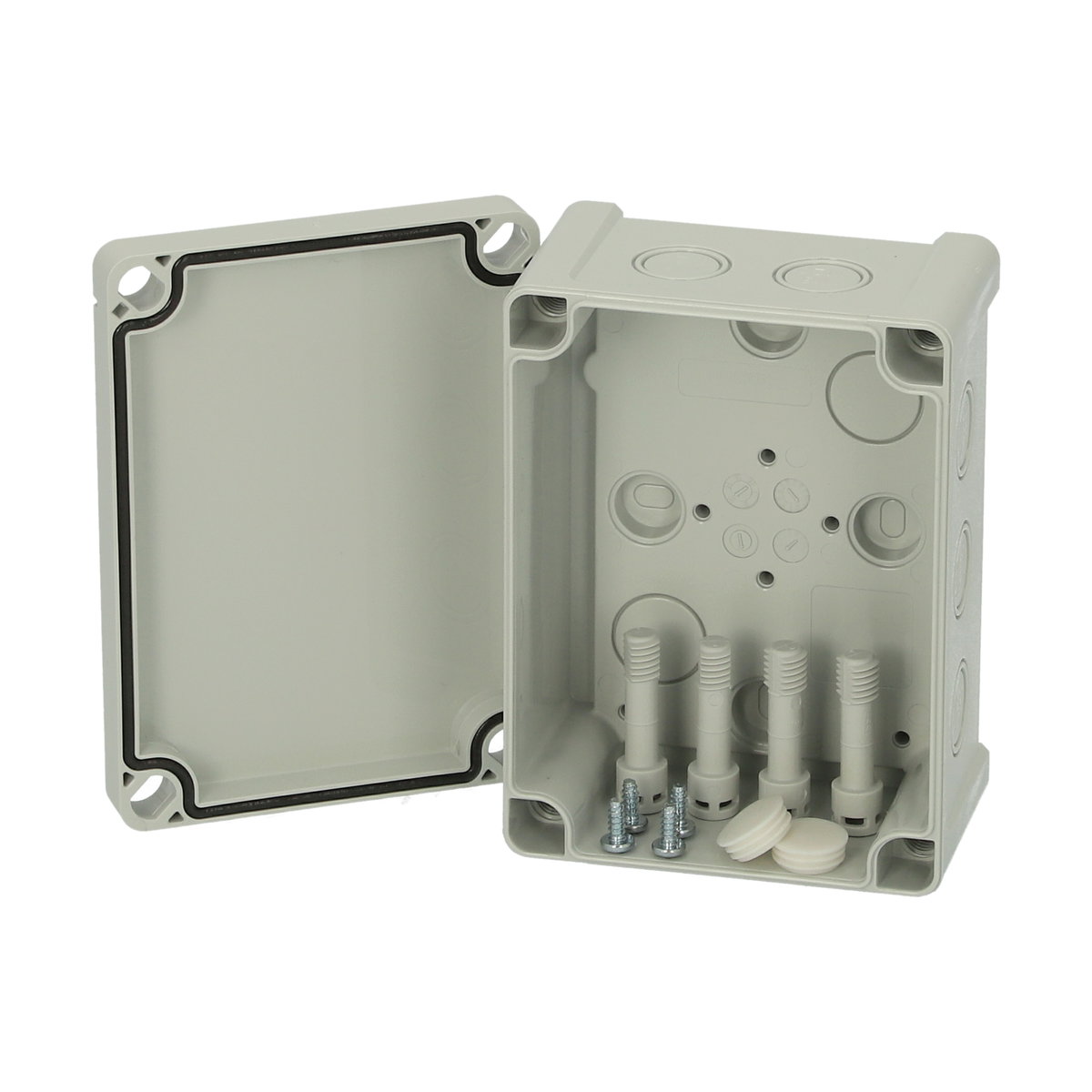 TAM 131007 enclosure Enclosure, ABS, metric knock-outs Grey cover