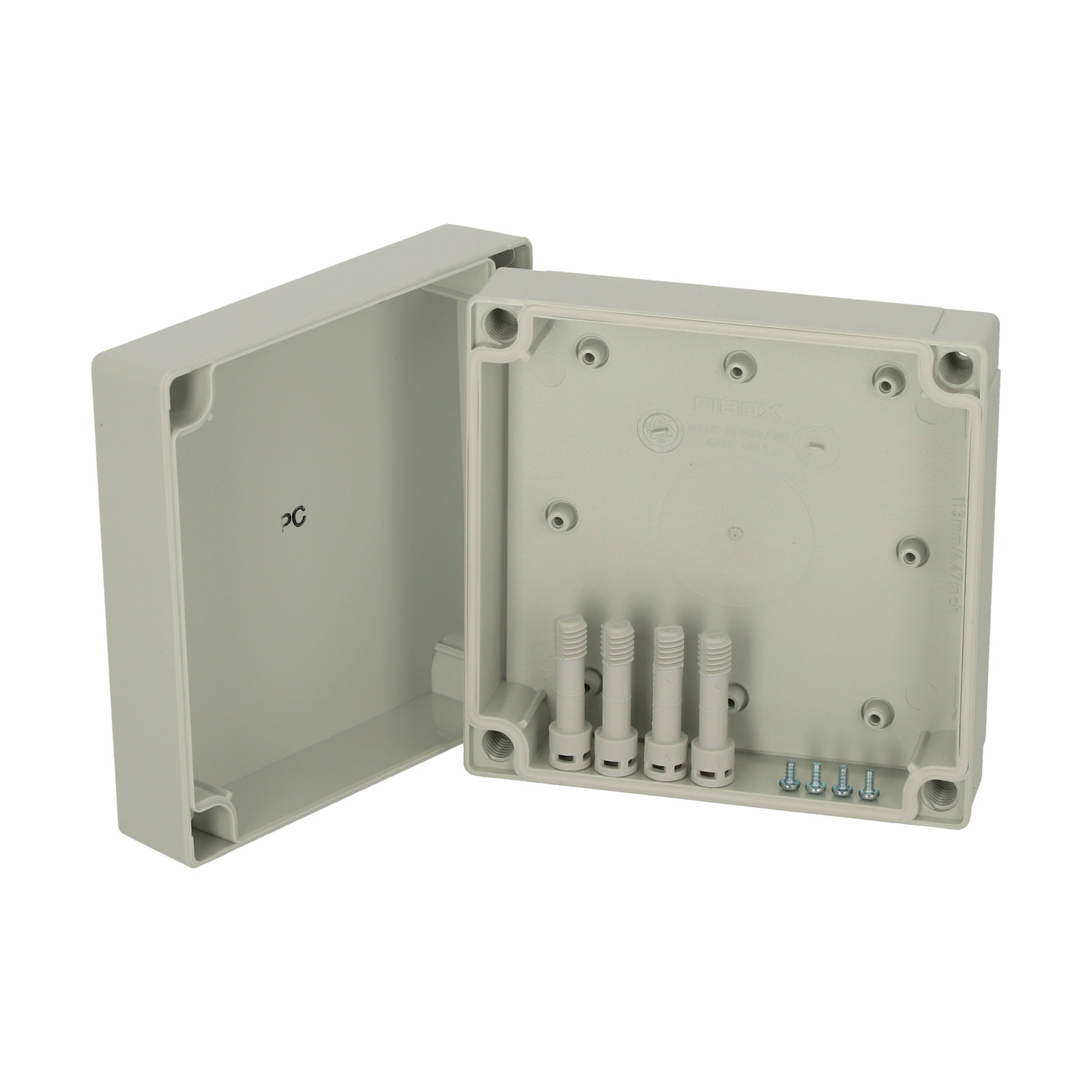 PC 125/50 LG enclosure Enclosure, PC Low base, grey cover