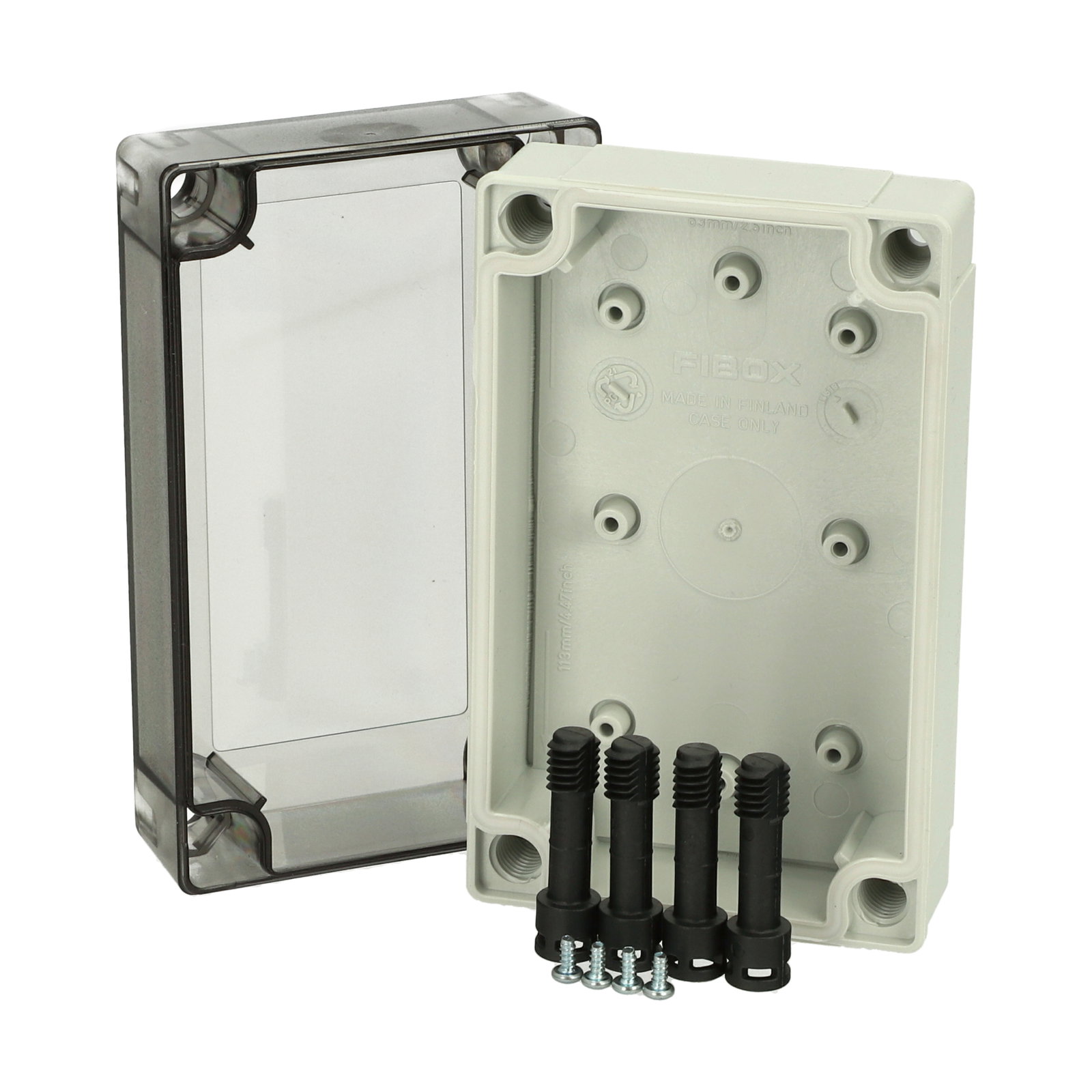 PC 100/50 LT enclosure Enclosure, PC Low base, smoked transparent cover