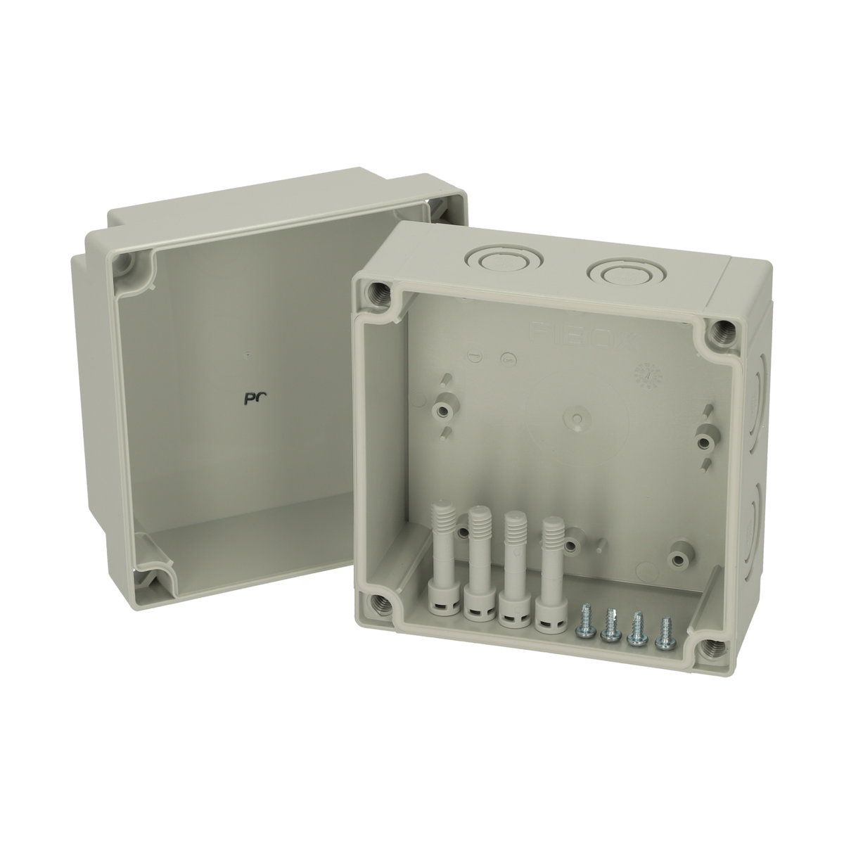 PCM 125/100 G enclosure Enclosure, PC, metric knock-outs Grey cover