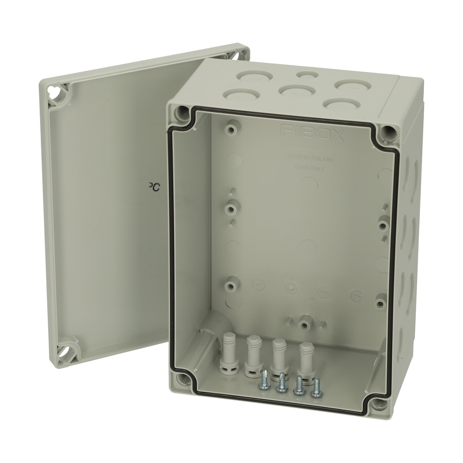 PCM 150/85 XG enclosure Enclosure, PC, metric knock-outs Extra high base, grey cover