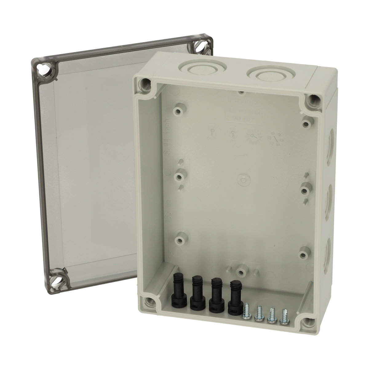 PCM 150/60 T enclosure Enclosure, PC, metric knock-outs Smoked transparent cover