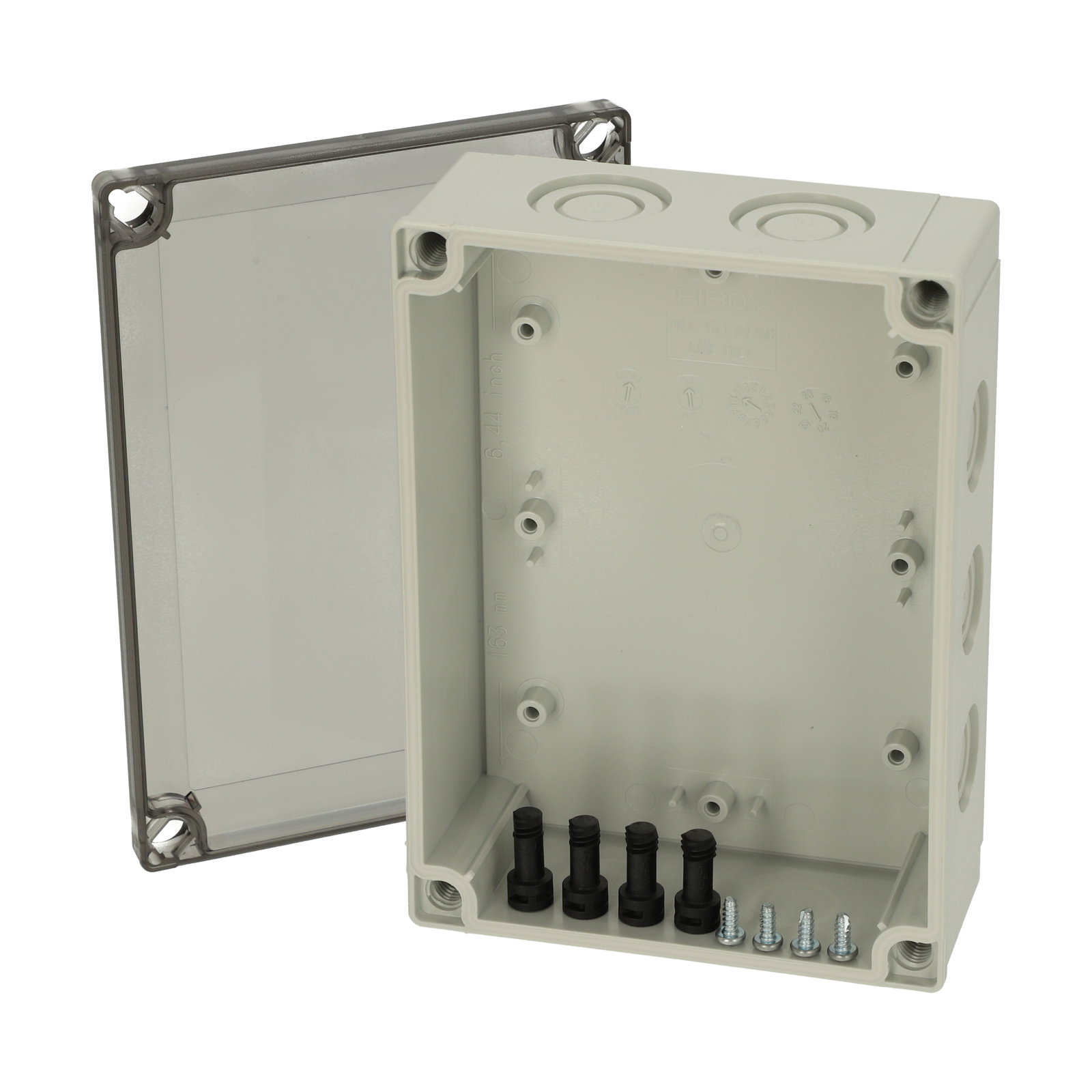 PCM 150/60 T enclosure Enclosure, PC, metric knock-outs Smoked transparent cover