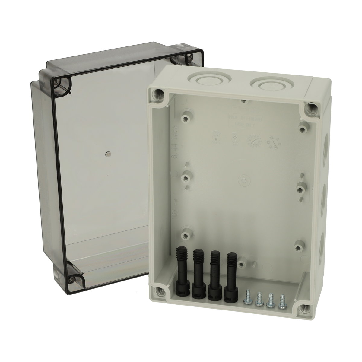 PCM 150/100 T enclosure Enclosure, PC, metric knock-outs Smoked transparent cover