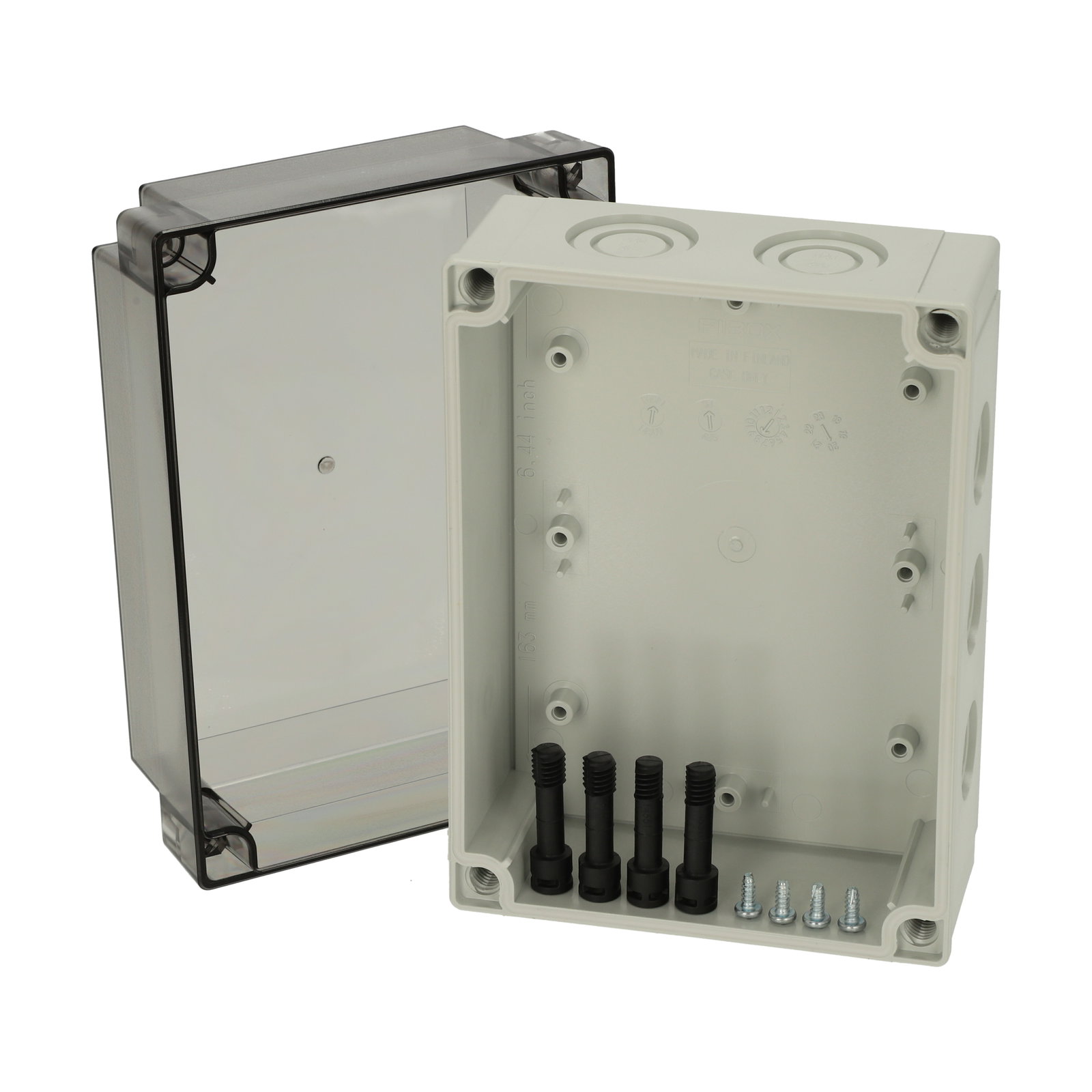 PCM 150/100 T enclosure Enclosure, PC, metric knock-outs Smoked transparent cover