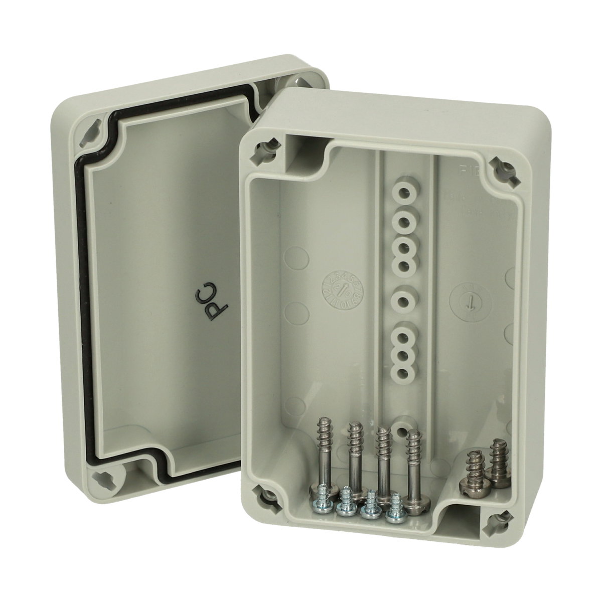 AB 071004 enclosure Enclosure, ABS Grey cover