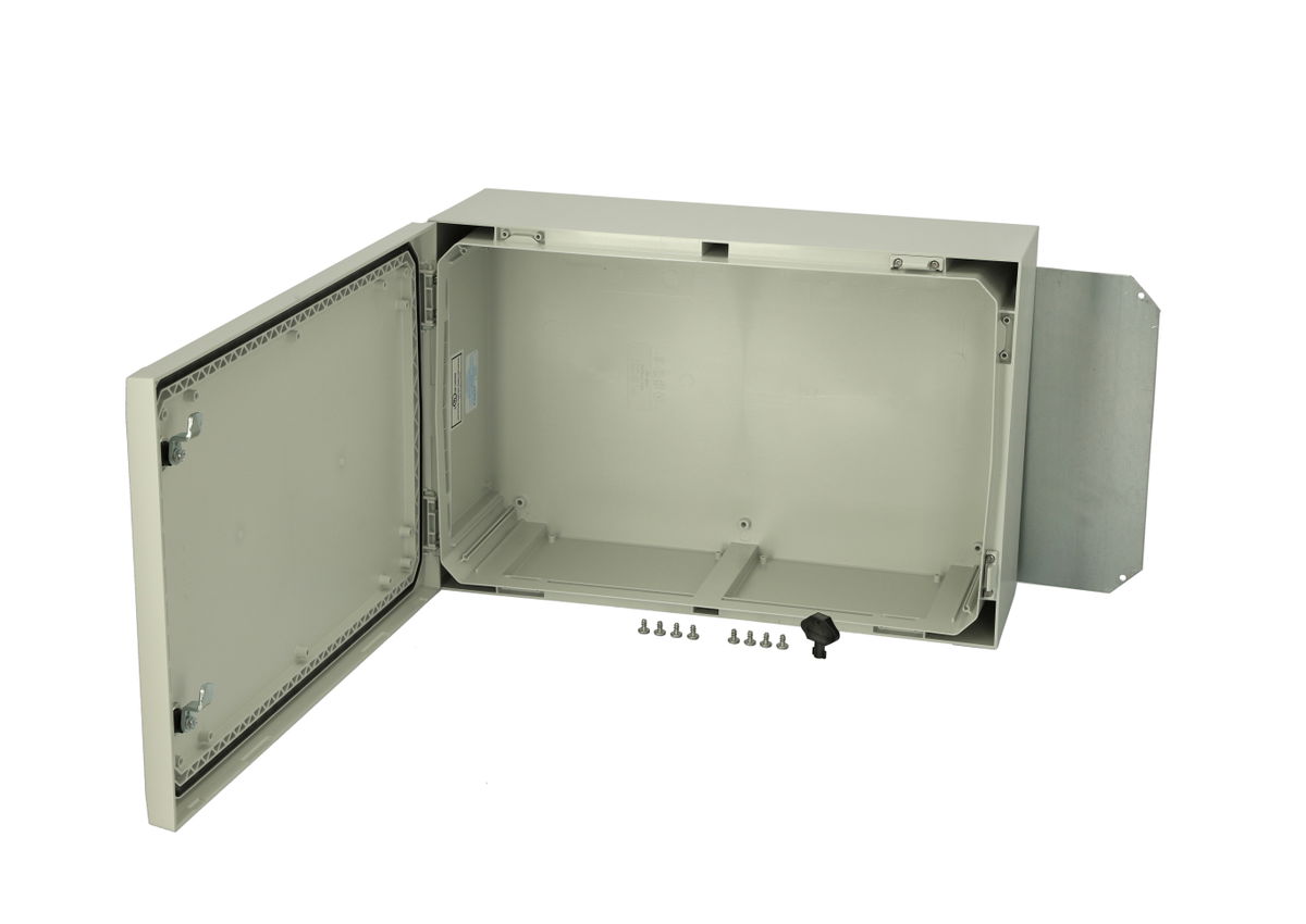ARCA 406021 Cabinet, PC Grey cover, 2-point locking, hinges on the short side