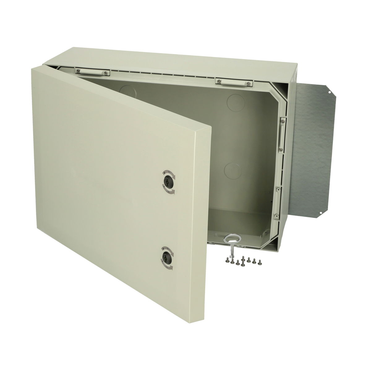 ARCA 507030 Cabinet, PC Grey cover, 2-point locking, hinges on the short side