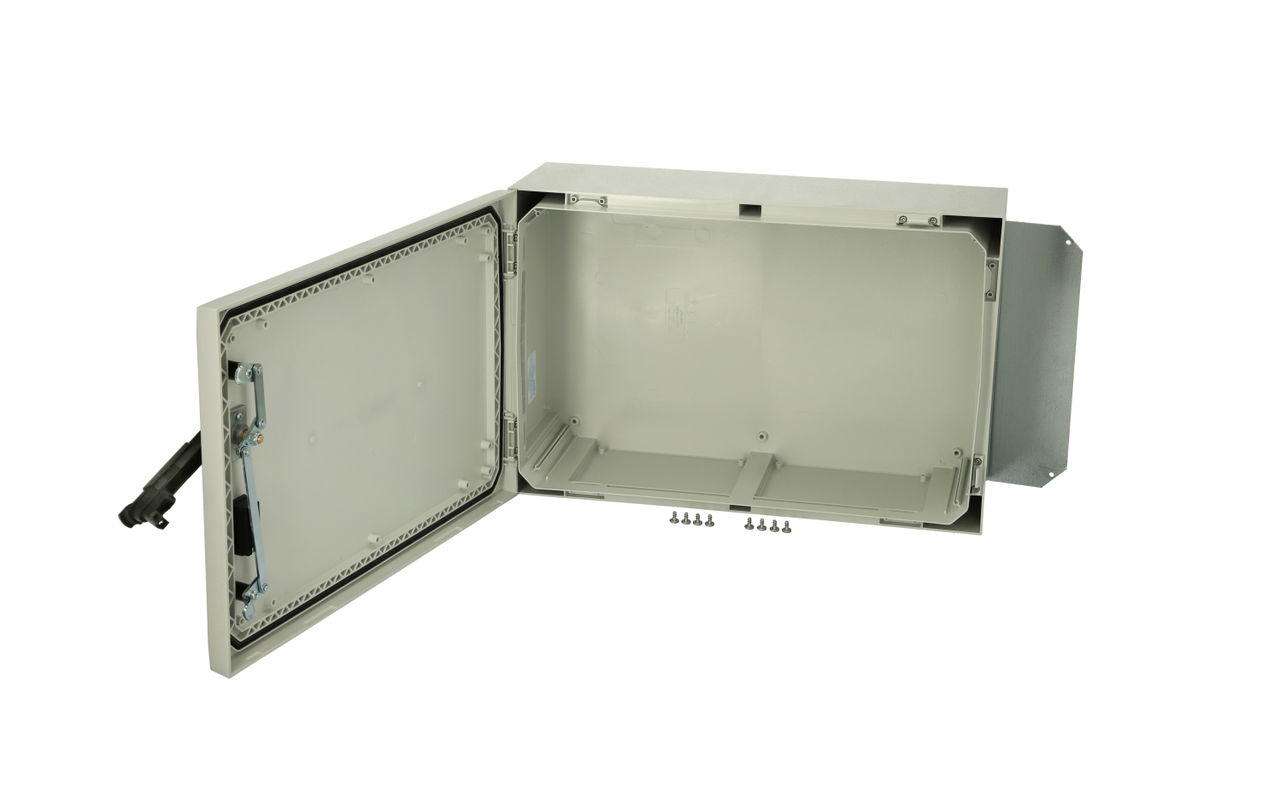 ARCA 406021S Cabinet, PC Grey cover, Swinghandle, hinges on the short side