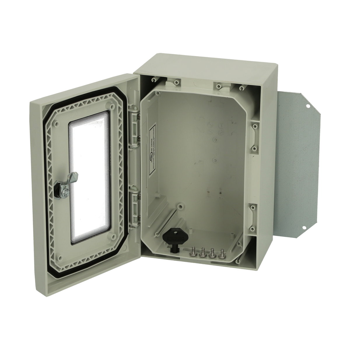 ARCA 302015W Cabinet, PC Grey cover with window, 1-point locking, hinges on the long side