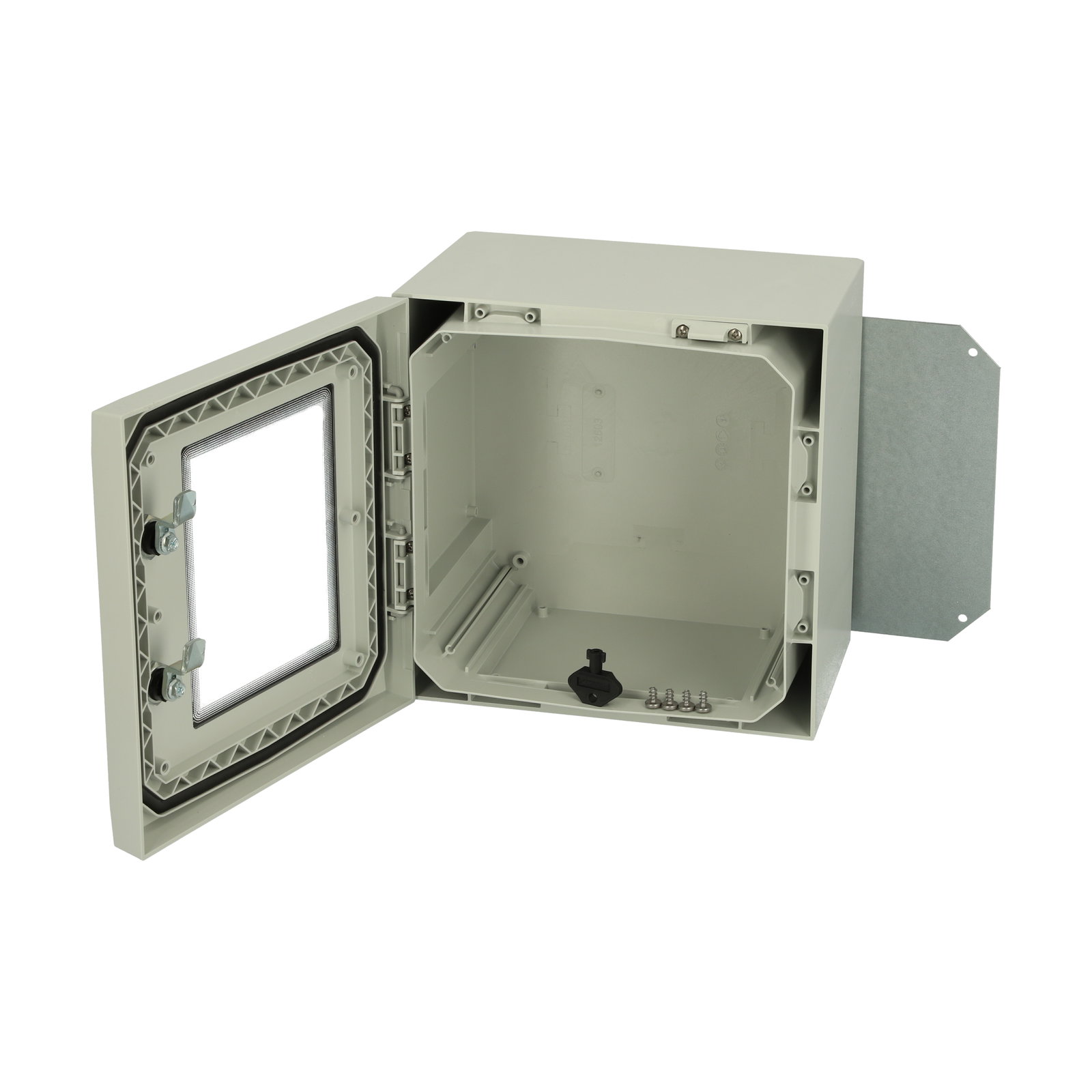 ARCA 303021W Cabinet, PC Grey cover with window, 2-point locking